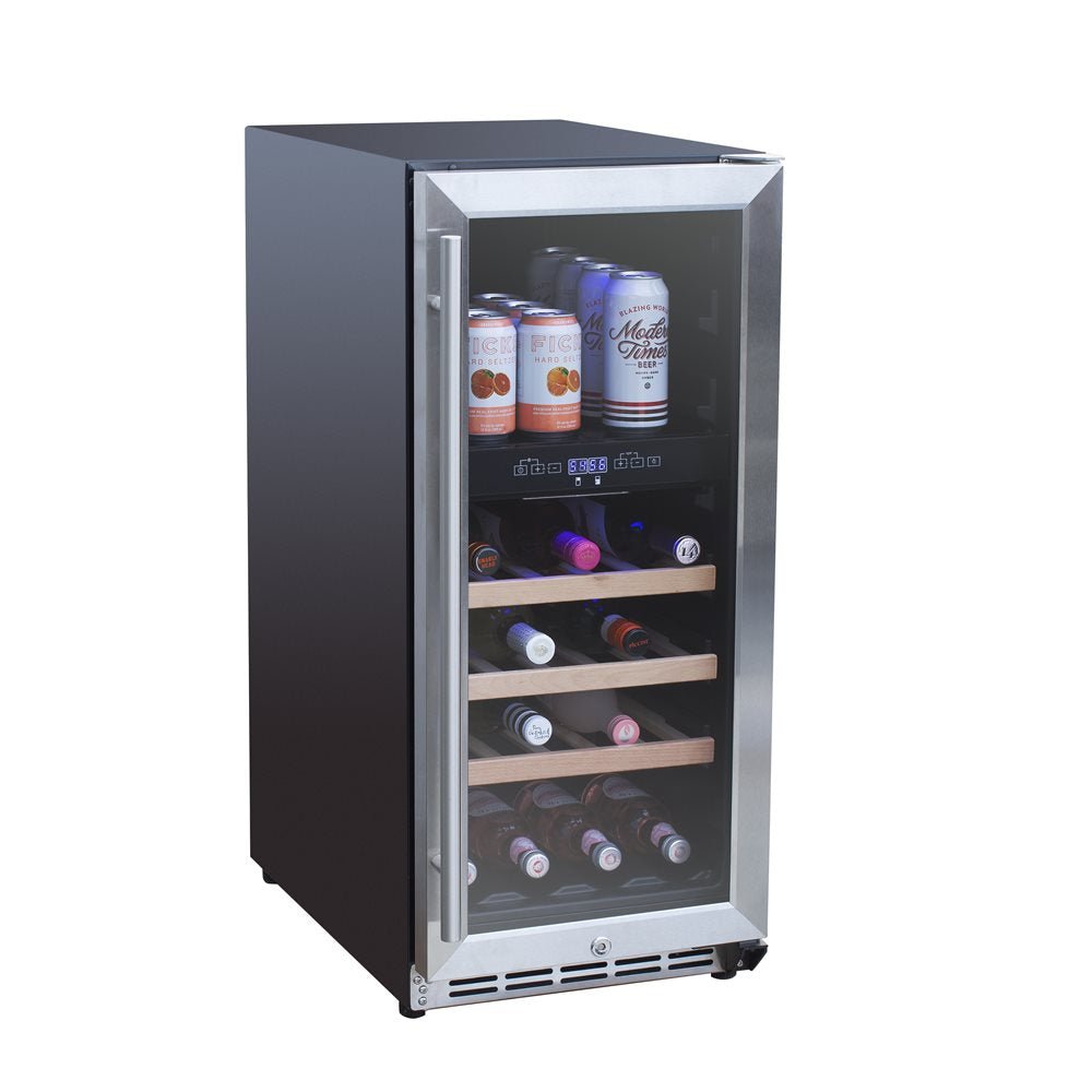 Summerset 15-Inch Outdoor Rated Dual Zone Wine Cooler