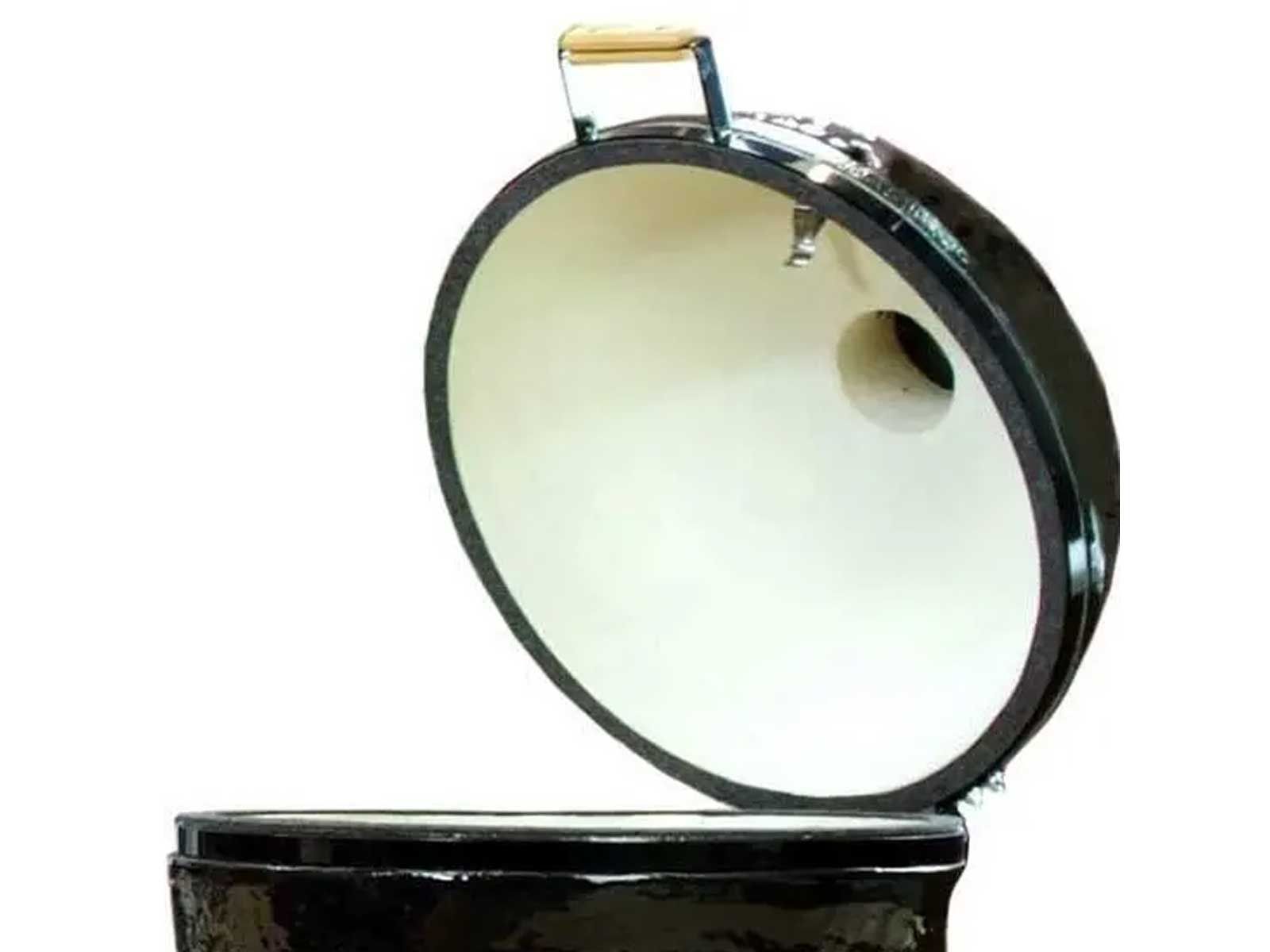 Primo All-In-One Oval Junior Ceramic Kamado Charcoal Grill With Cradle and Side Shelves