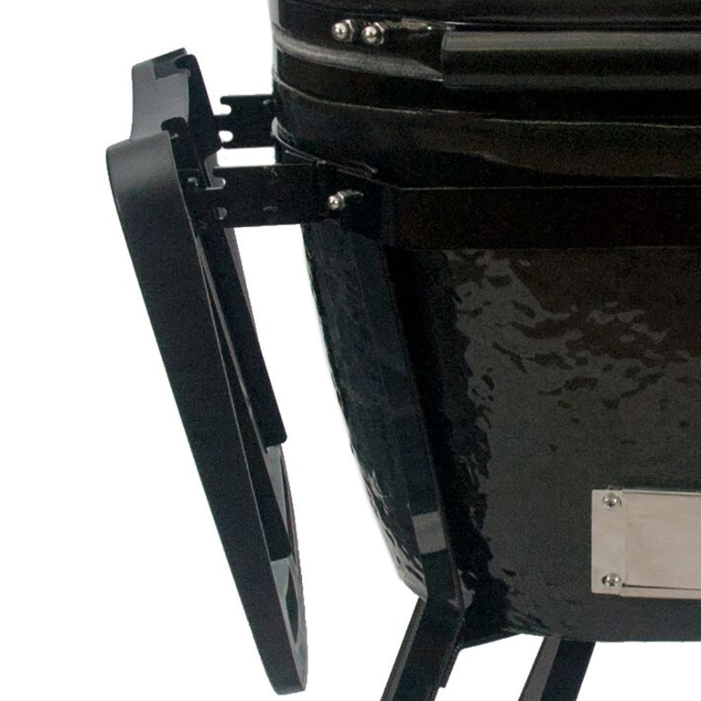 Primo All-In-One Oval Large Ceramic Kamado Charcoal Grill With Cradle and Side Shelves