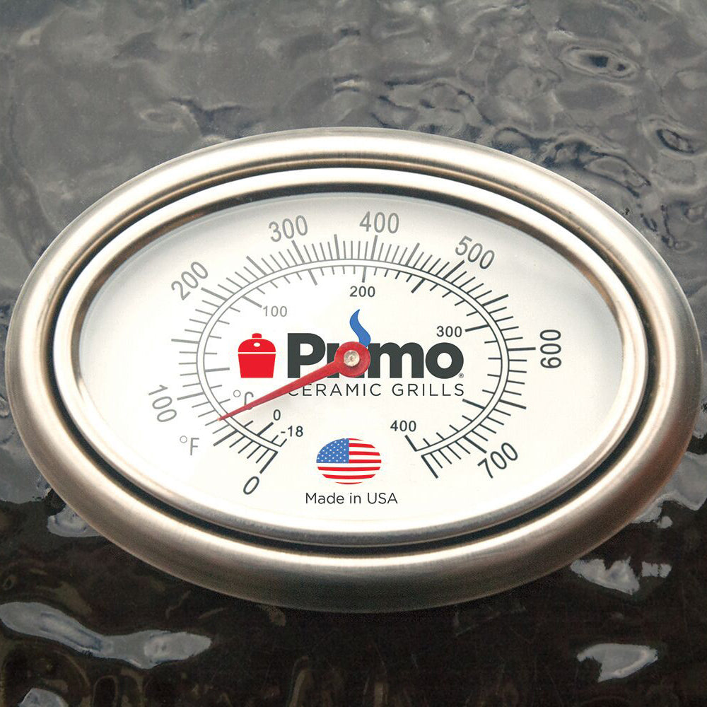 Primo All-In-One Oval Large Ceramic Kamado Charcoal Grill With Cradle and Side Shelves