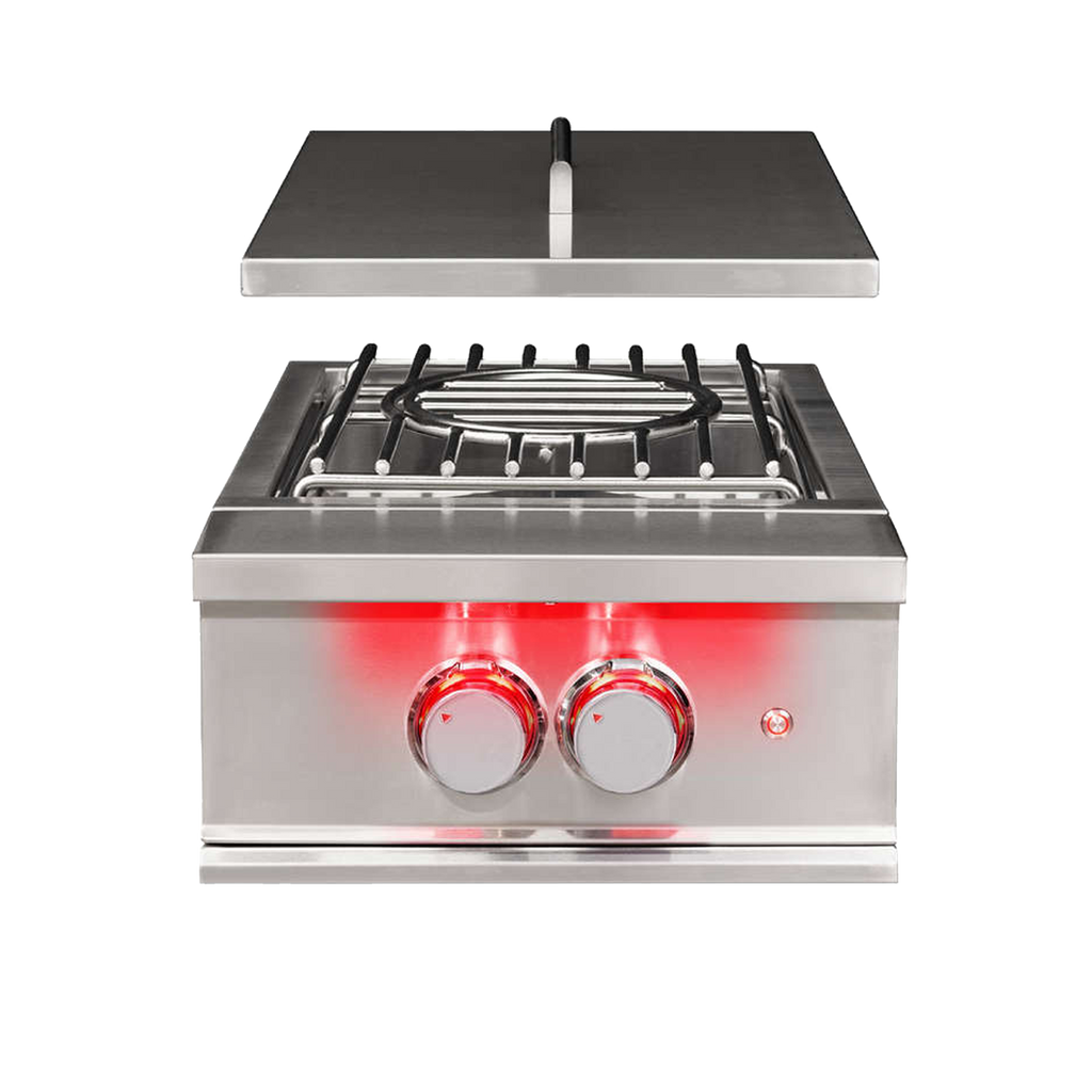 TrueFlame Built-In Gas Power Burner with Wok Grate & Removable Lid