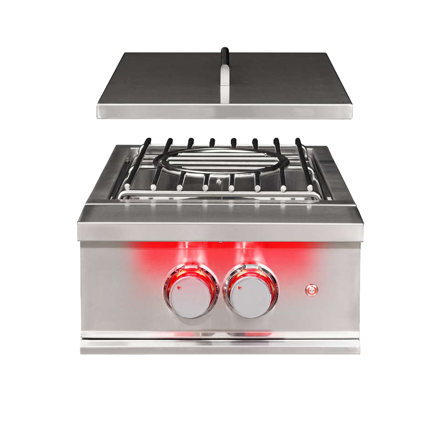 TrueFlame Built-In Gas Power Burner with Wok Grate & Removable Lid