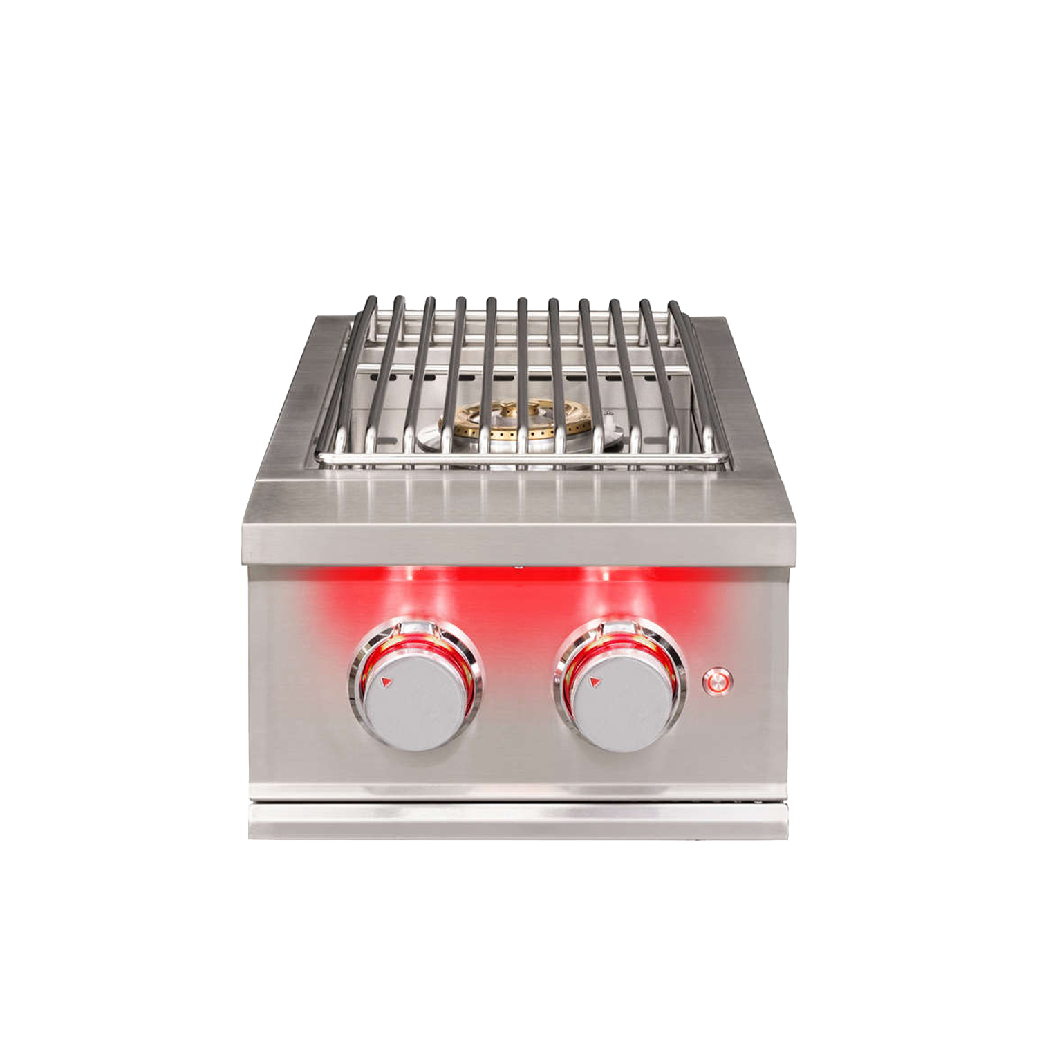 TrueFlame Built-In Double Side Burner with LED Lighting & Stainless Steel Lid