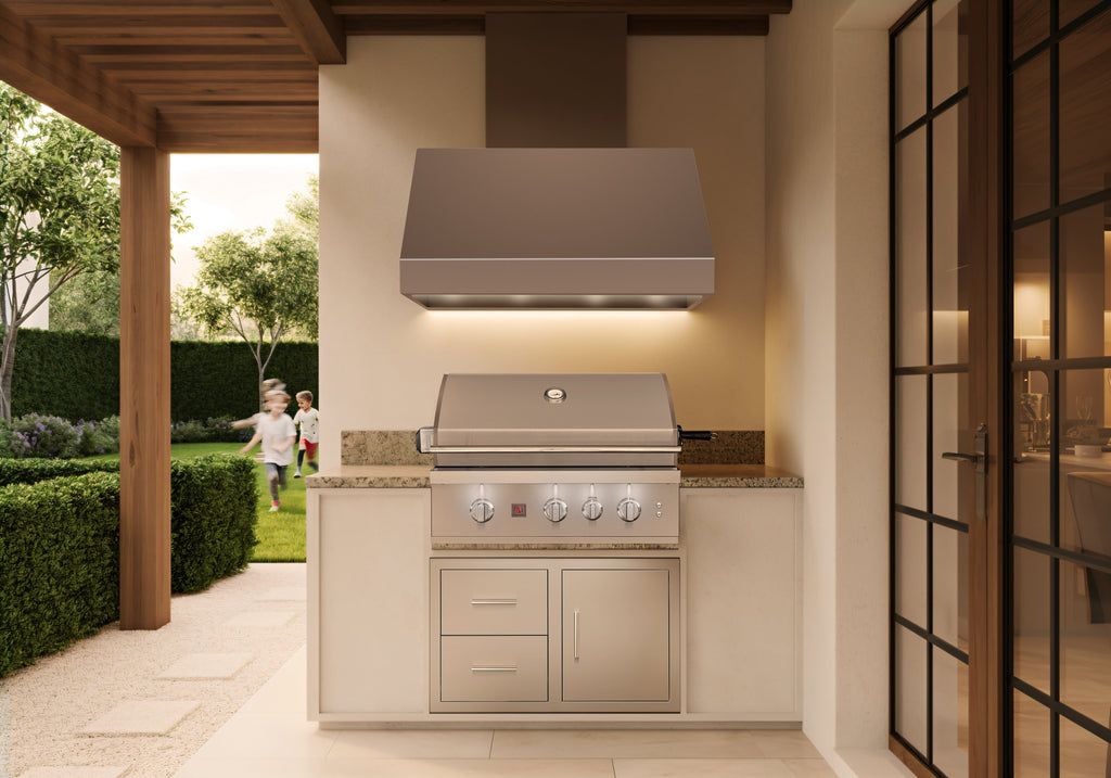 Summerset TRL Pro 32-Inch 3 Burner Freestanding Gas Grill With Rear Infrared Burner and Rotisserie Kit