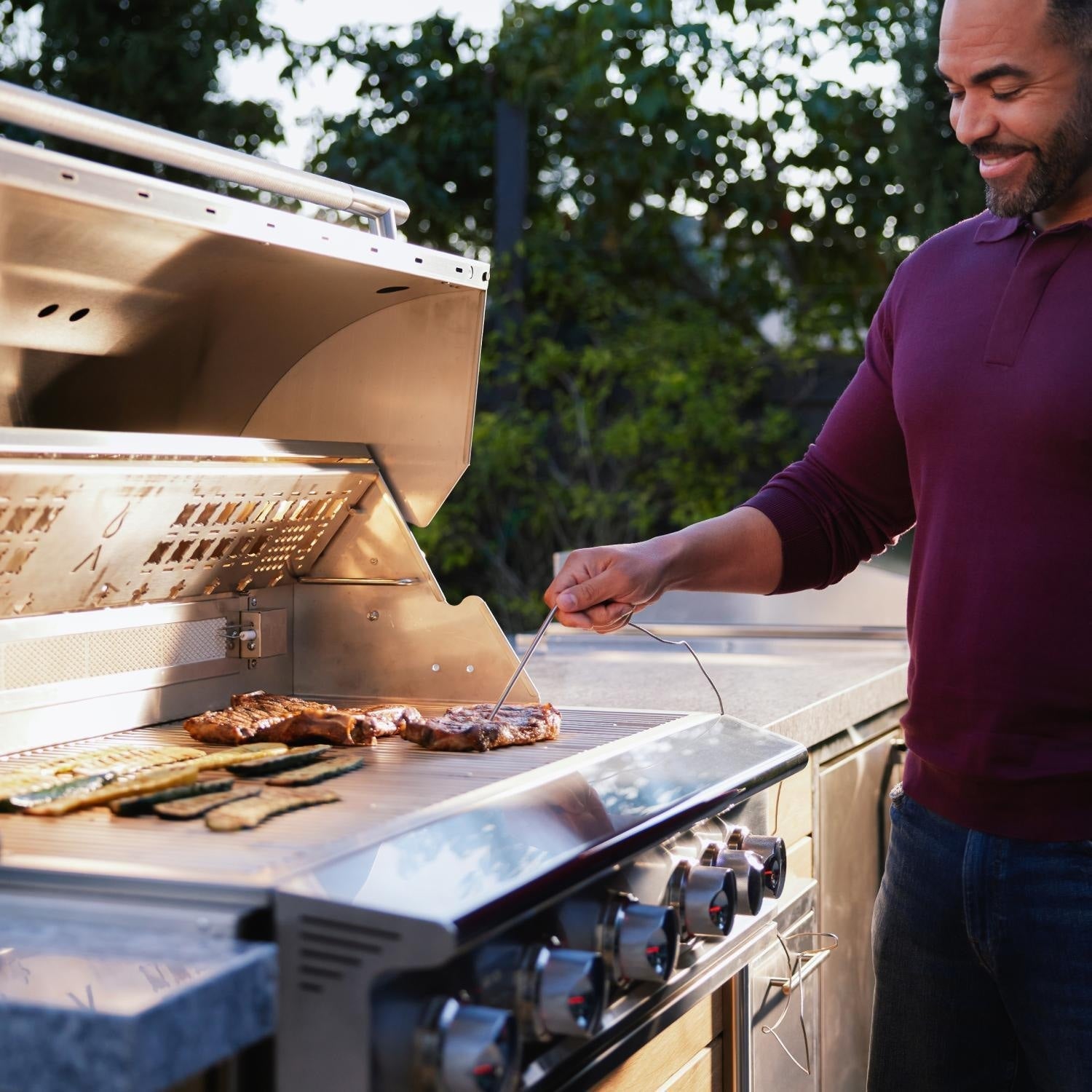 Blaze LTE PRO 40-in 5-Burner Built-In Grill w/ Digital Temperature Screen & Rotisserie