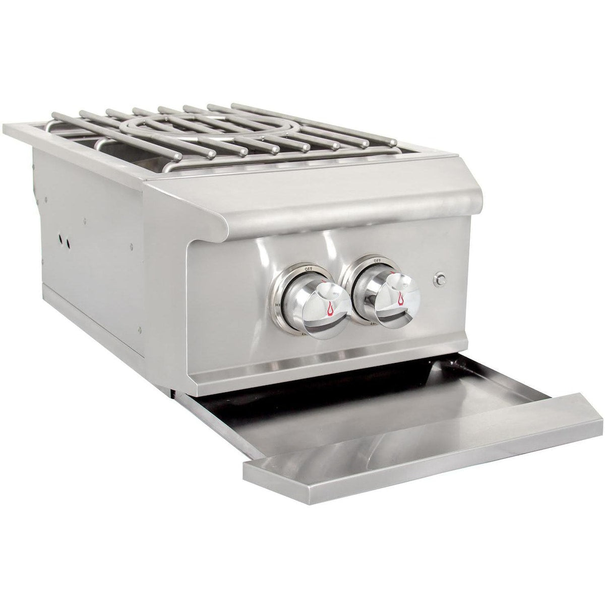 Blaze Professional LUX Built-In Gas High Performance Power Burner w/ Wok Ring & Stainless Steel Lid
