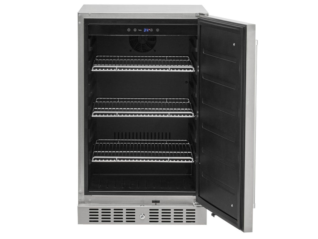 coyote 21-inch 4.1 cu. ft. right hinge outdoor rated compact refrigerator