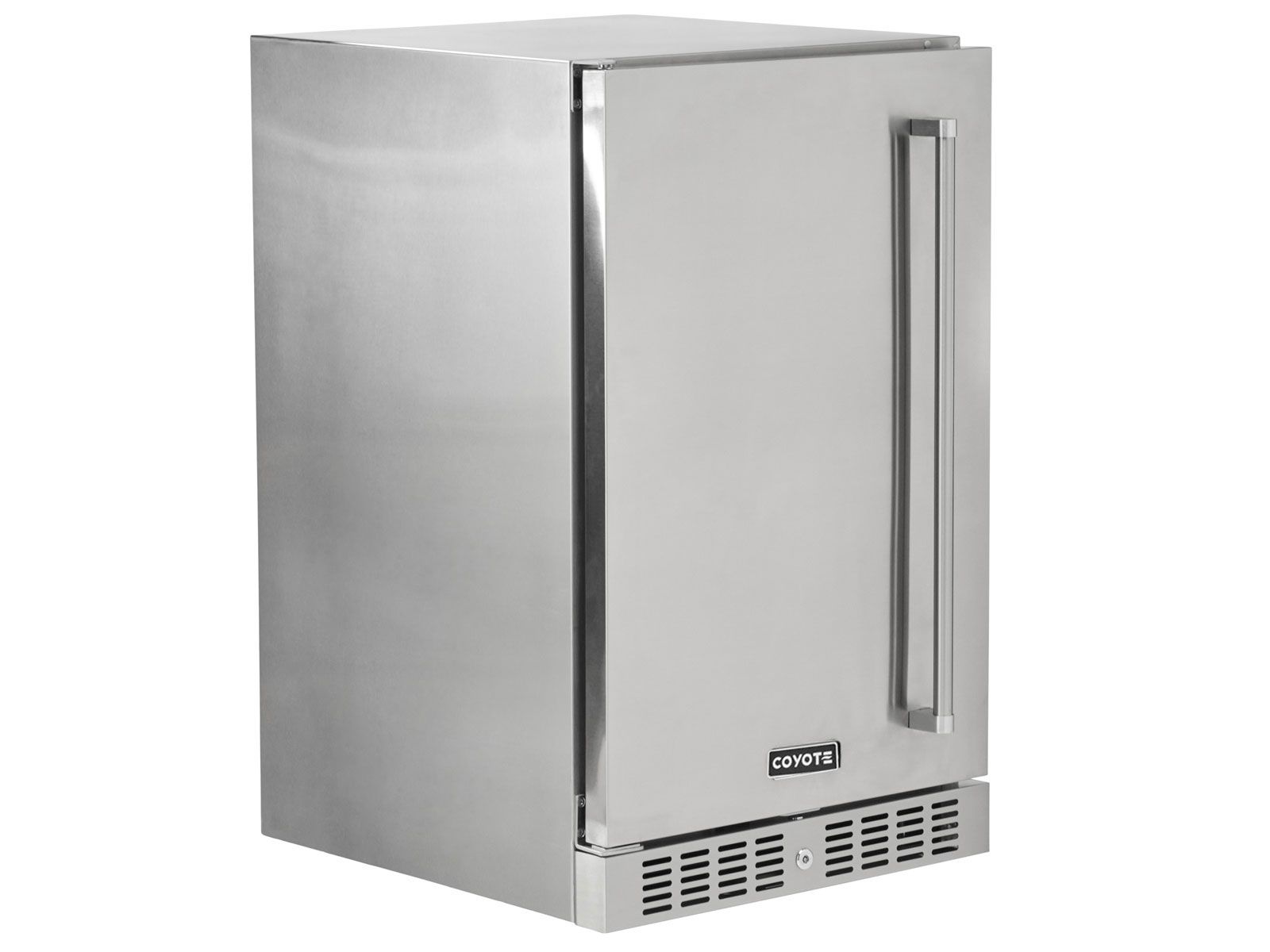 coyote 21-inch 4.1 cu. ft. left hinge outdoor rated compact refrigerator
