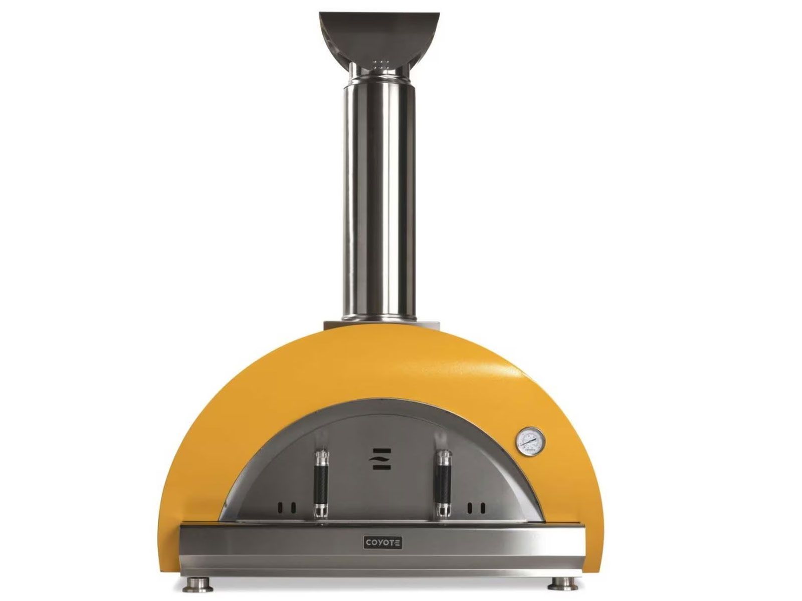 coyote 40-inch duomo wood-fired pizza oven - yellow