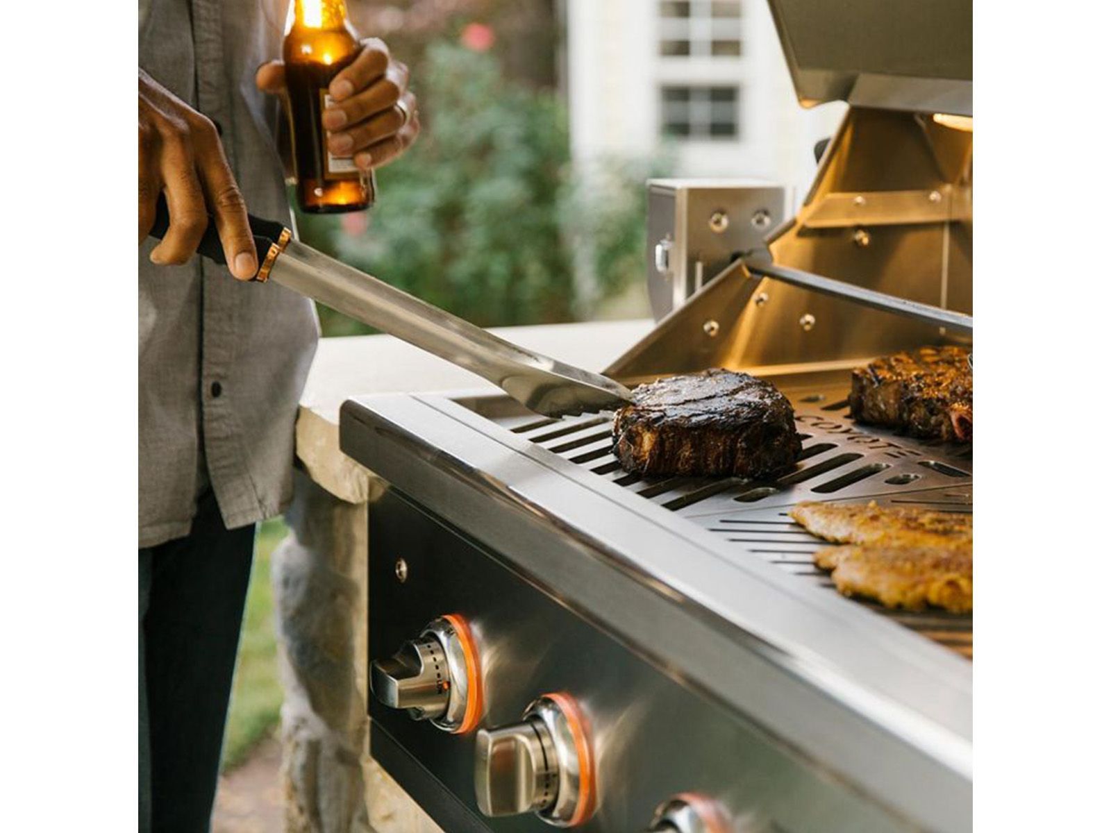 coyote s-series 30-inch 3-burner built-in gas grill with rapidsear infrared burner & rotisserie