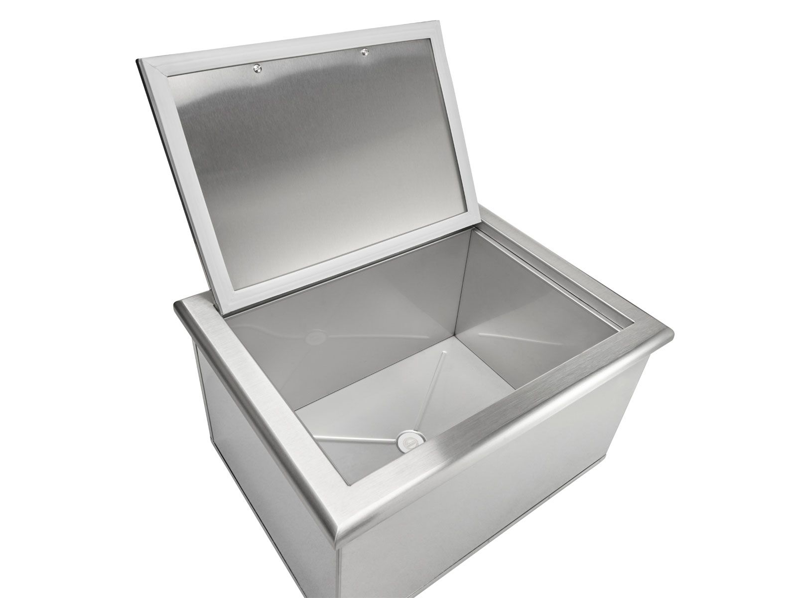 coyote 25-inch stainless steel drop in ice bin cooler