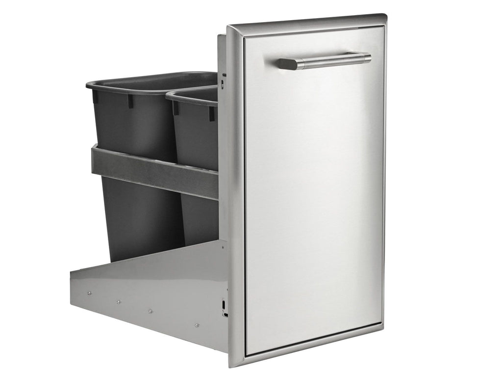 coyote 18-inch front to back trash & recycling combo