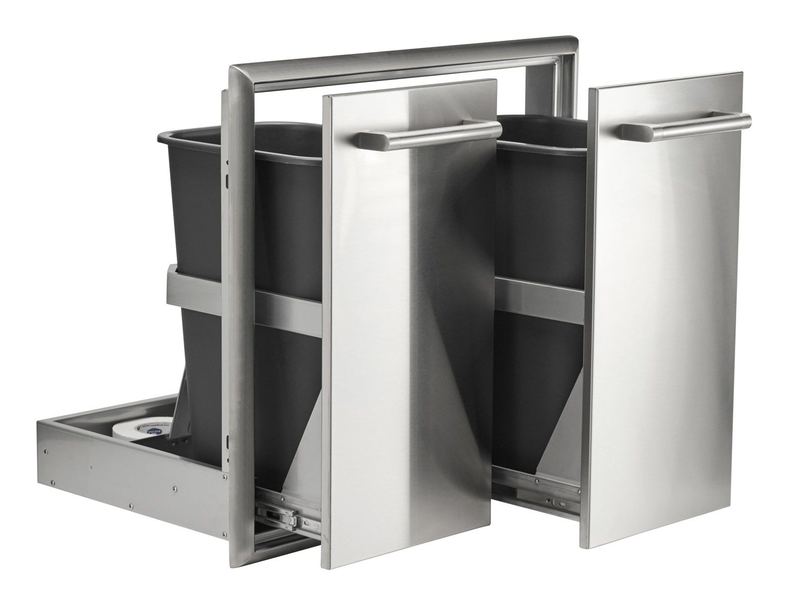 coyote 26-inch roll-out double trash / recycling bin