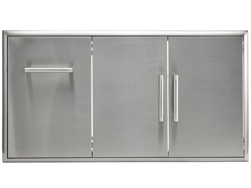coyote 45-inch double access doors with roll out trash/propane tank drawer