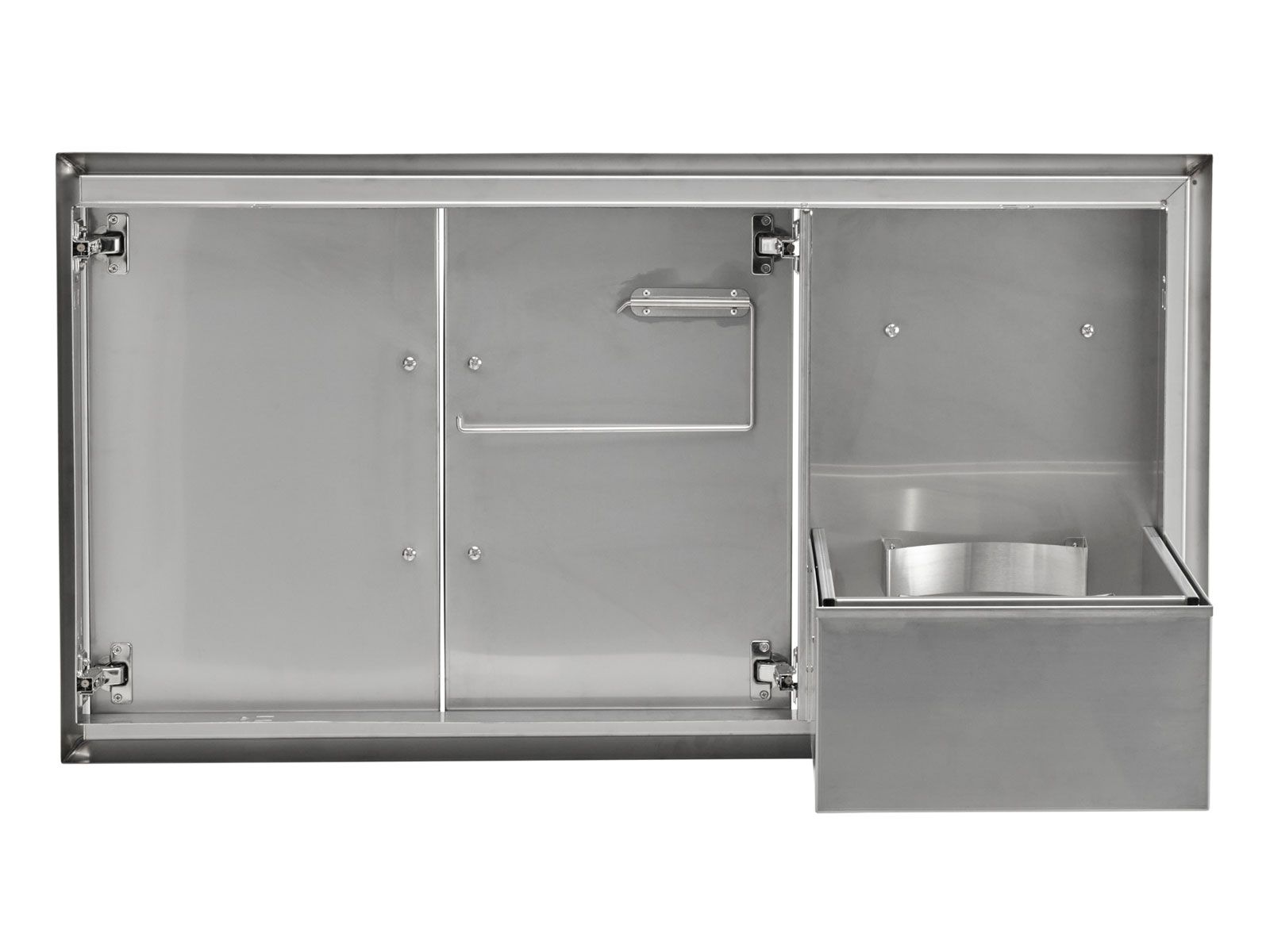 coyote 45-inch double access doors with roll out trash/propane tank drawer