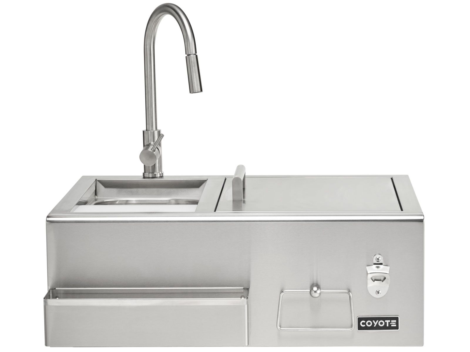 coyote 30-inch stainless steel built-in refreshment center