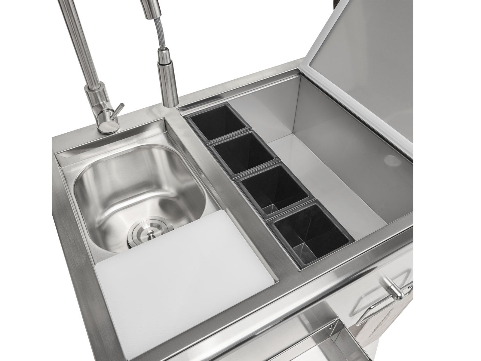 coyote 30-inch stainless steel built-in refreshment center