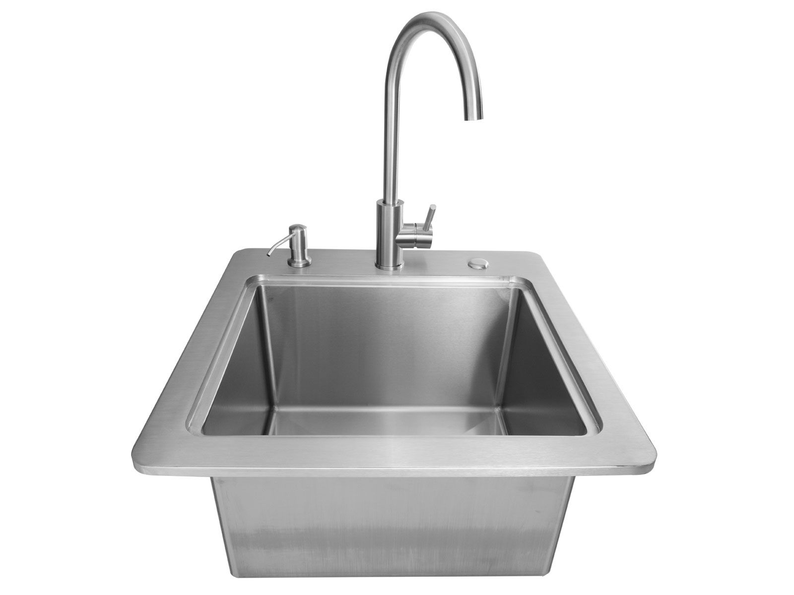 coyote 21-inch sink with faucet, drain, soap dispenser