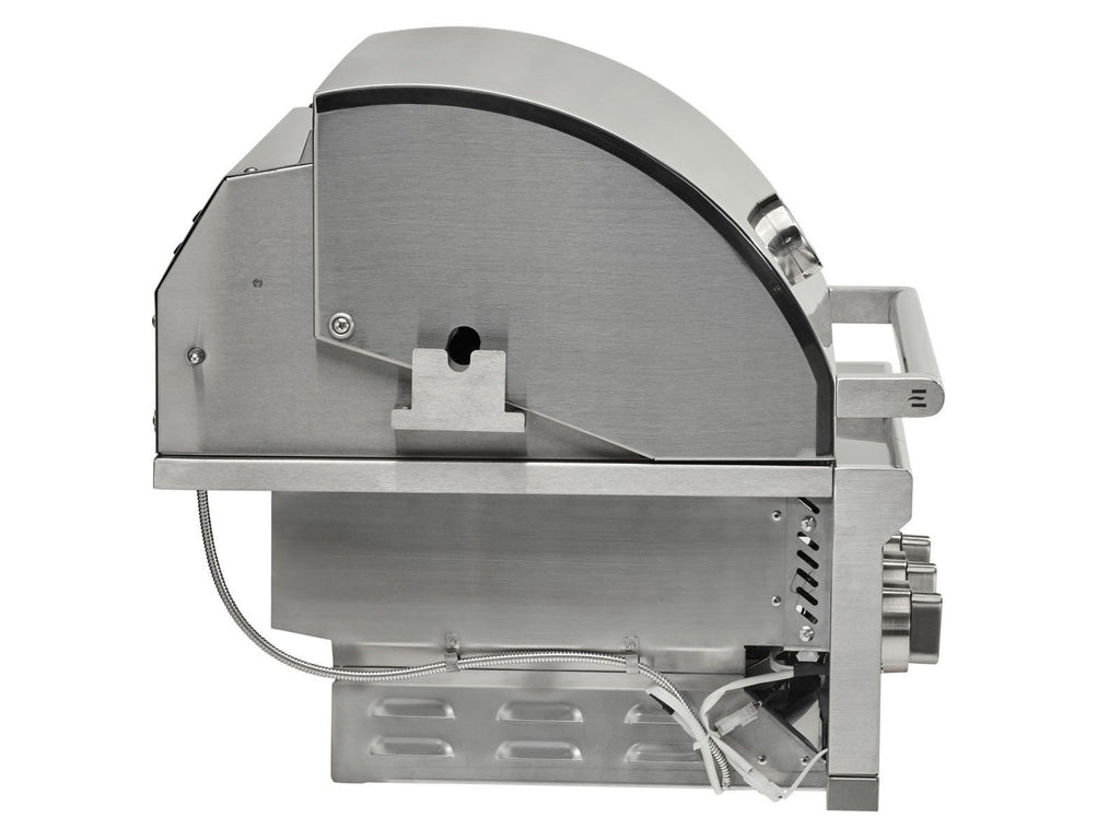 haven 6 ft. outdoor kitchen island w/ coyote sl-series 30-inch grill, double access door & 2 drawer cabinet - brushed black