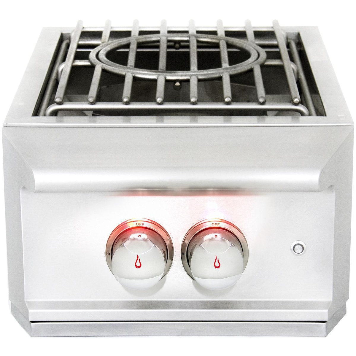 Blaze Professional LUX Built-In Gas High Performance Power Burner w/ Wok Ring & Stainless Steel Lid