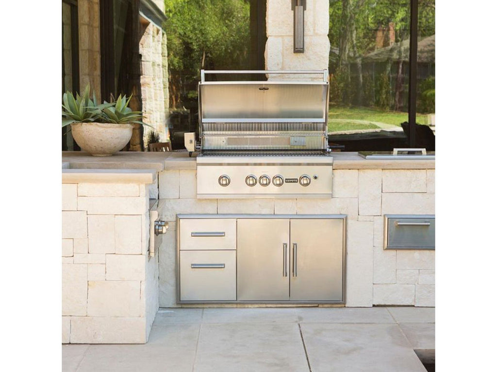 coyote 45-inch double access door and access drawer combo