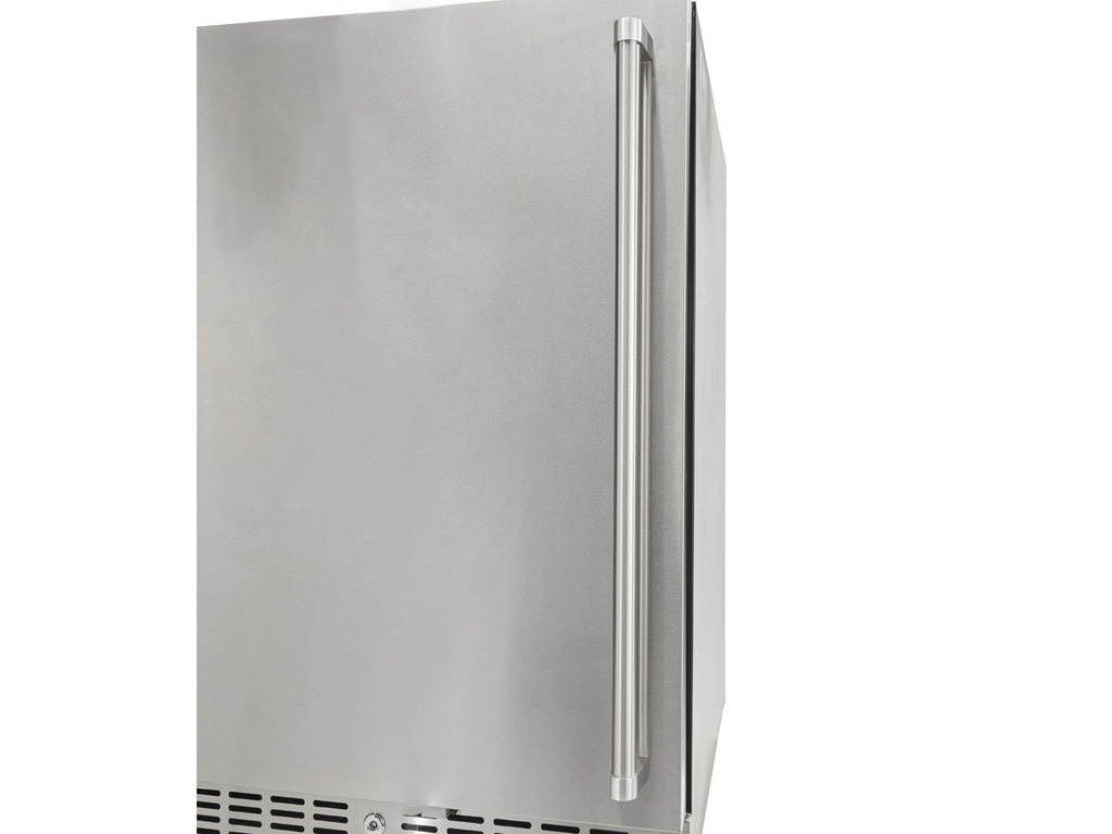 coyote 24-inch 5.5 cu. ft. reversible hinge outdoor rated compact refrigerator