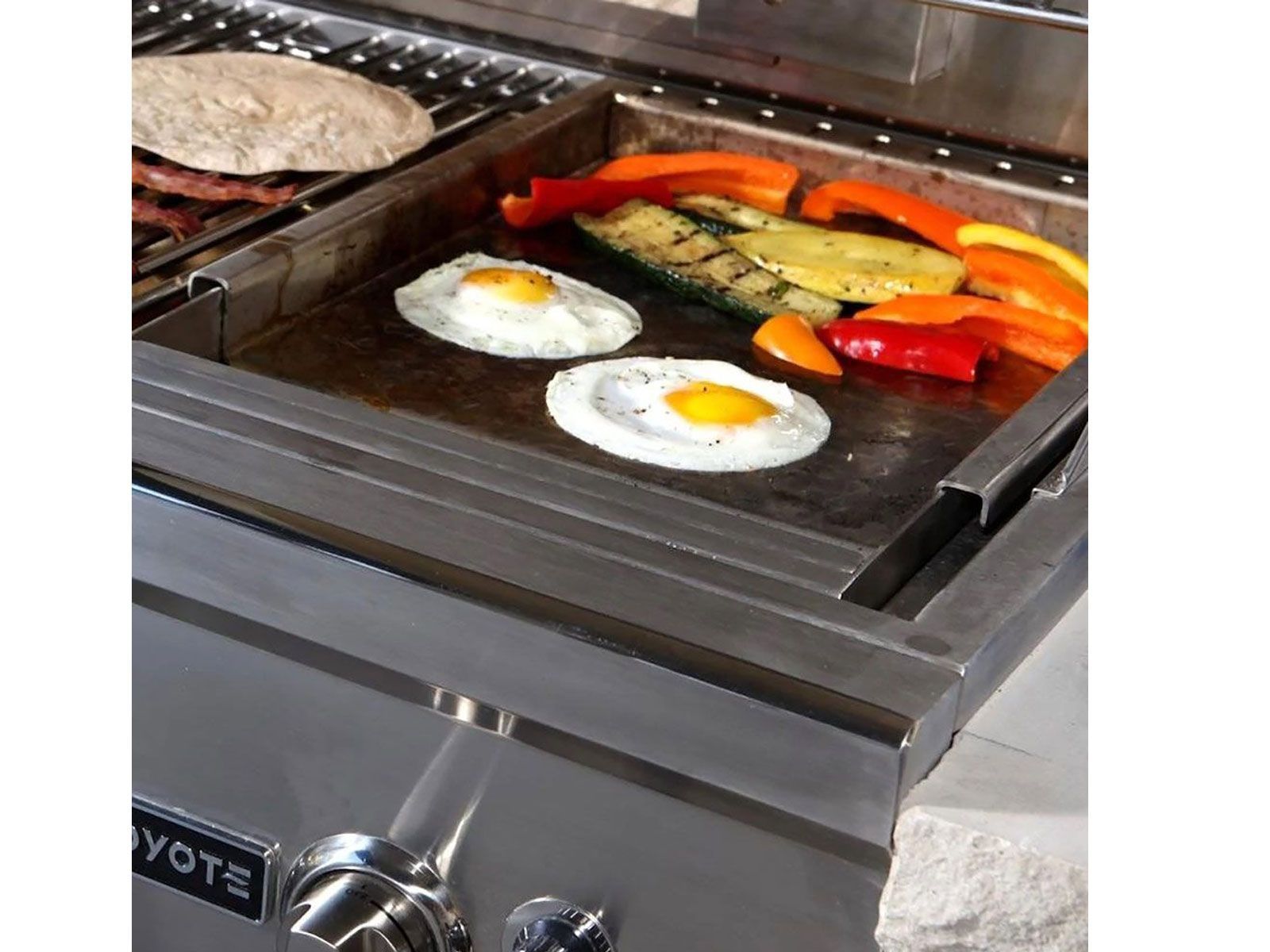 coyote stainless steel drop-in heavy duty griddle
