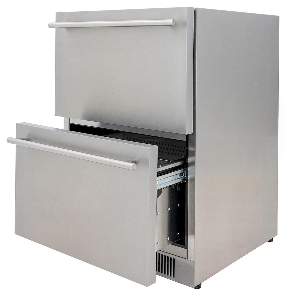 Blaze 23.5-Inch 5.1 Cu. Ft. Outdoor Rated Double Drawer Refrigerator