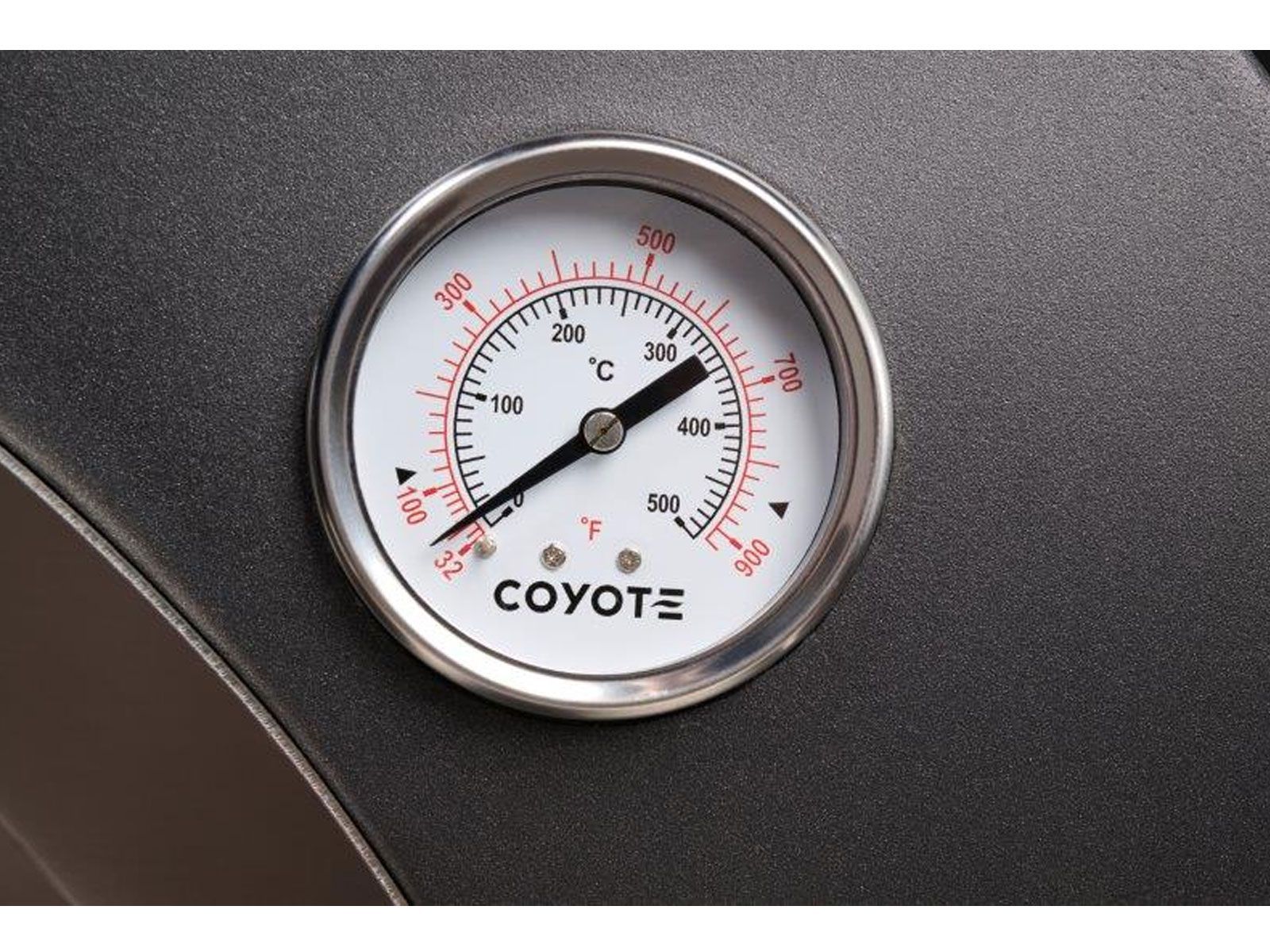 coyote 30-inch hybrid multi-fuel outdoor pizza oven - red