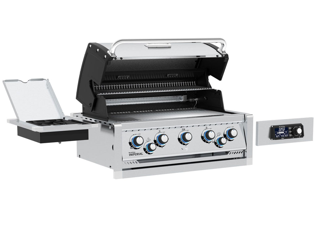 Broil King 8-Foot Outdoor Kitchen Island with Imperial QS 590i 5-Burner Gas Grill, Rotisserie, Side Burner, Sink & iQue™ Technology Control