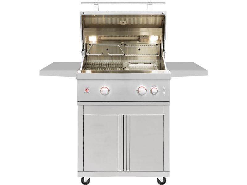 Summerset Quest 30-Inch 2-Burner Freestanding Gas Grill with Rear Infrared Burner, Rotisserie Kit & Drop-In Griddle Plate