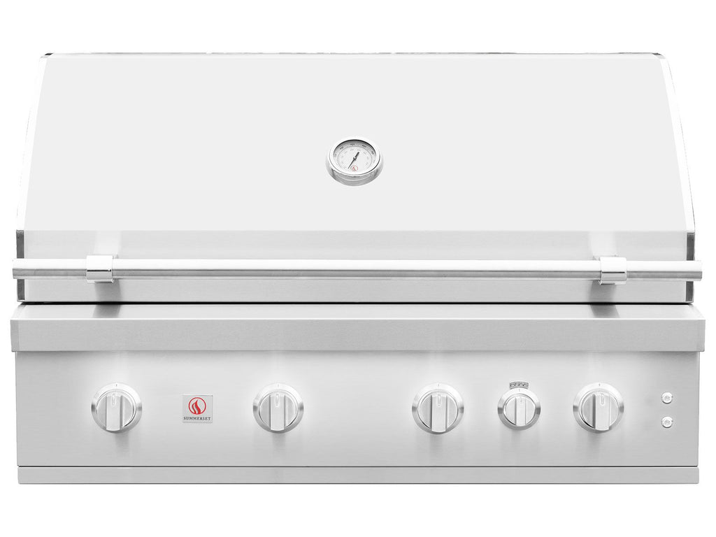 Summerset Quest 42-Inch 4 Burner Built-In Gas Grill with Rear Infrared Burner, Rotisserie Kit & Drop-In Griddle Plate