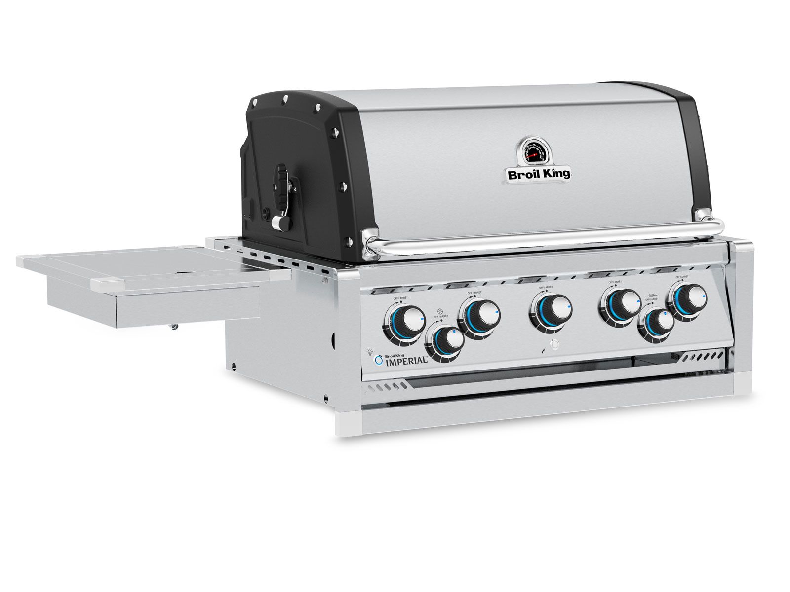 Broil King 9-Foot Outdoor Kitchen Island with Imperial S 590i 5-Burner Gas Grill, Rotisserie, Side Burner & Refrigerator
