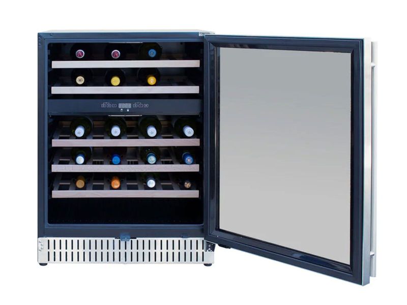 TrueFlame 24-Inch 5.3 Cu. Ft. Outdoor Rated Dual Zone Wine Cooler