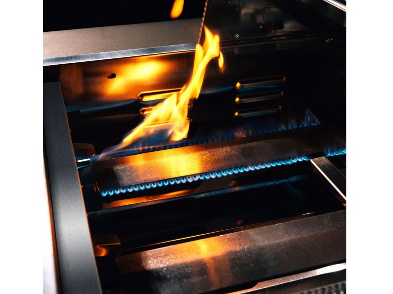 TrueFlame 32-Inch 4-Burner Built-In Grill with Rear Infrared Burner and Grill Lights