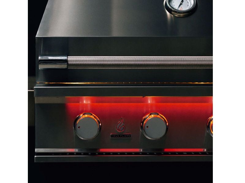 TrueFlame 40-Inch 5-Burner Built-In Grill with Rear Infrared Burner and Grill Lights